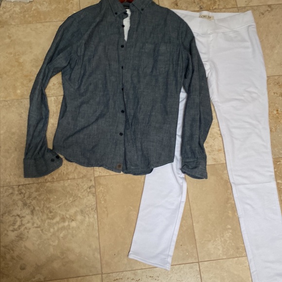 C”est Toi White workout pants. Medium. NWOT - Picture 5 of 9